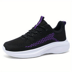 Women's Mesh Lace-Up Sneakers for Outdoor Athletic Fun