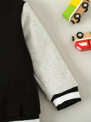 Boys Number Print Block Jacket