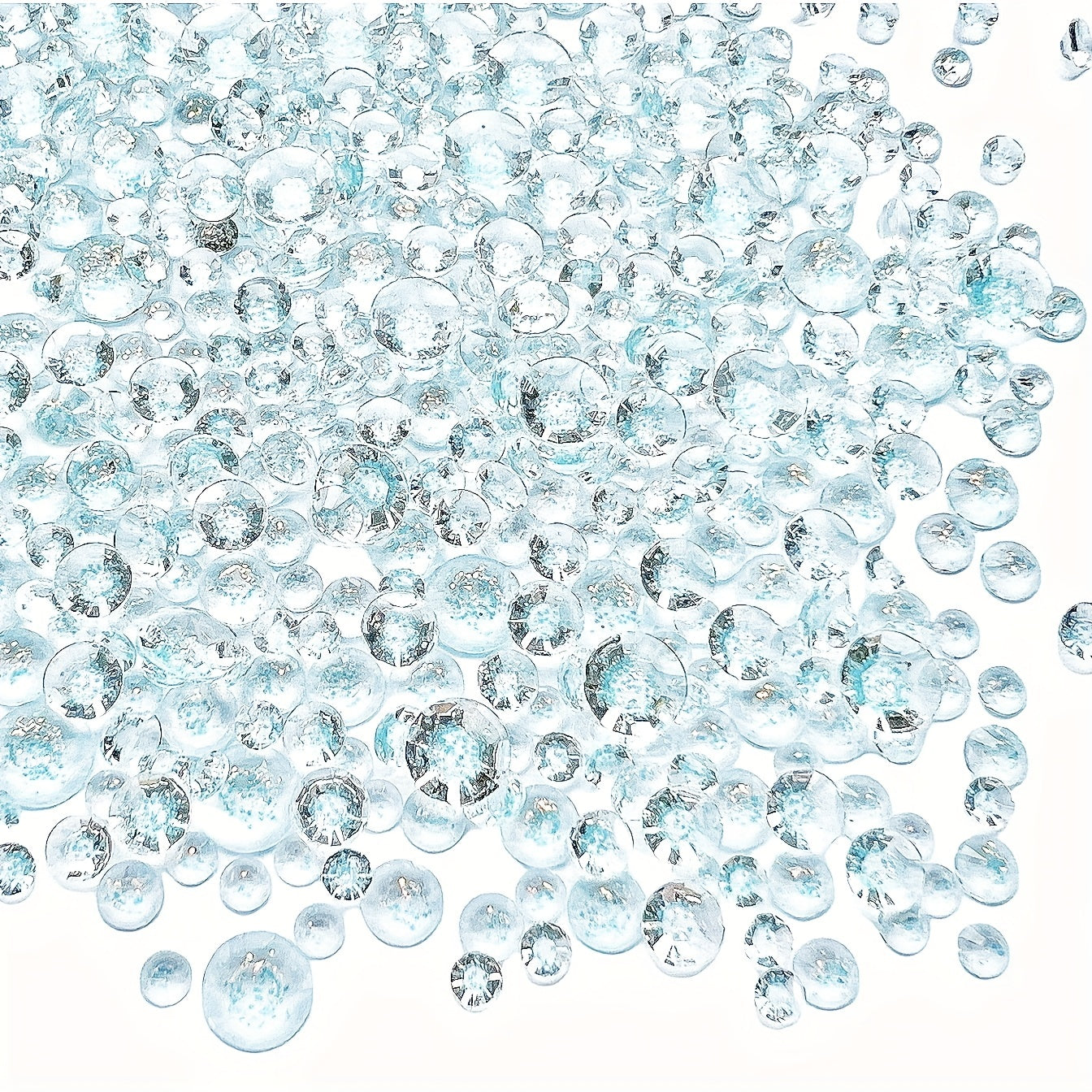 900pcs Clear Crystal Glitter Mixed Sizes Gems for Crafts DIY Christmas Card