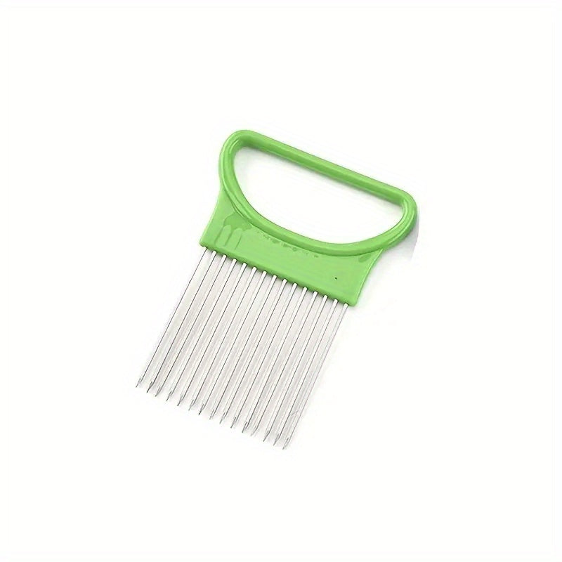 Stainless Steel Onion Insert Onion Cutting Fixer Kitchen Tool