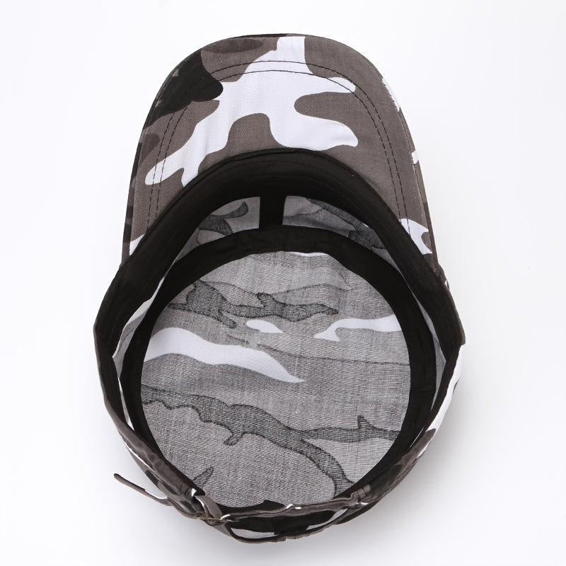 Men's Camo Flat Top Outdoor Hat