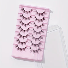 7 Pairs Spiky Manga Lashes Crisscross Style Anime False Eyelashes