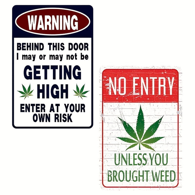 Funny Metal Sign For Garage Weed Decor Man Cave Gift 20x30cm