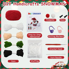 DIY Beginner Crochet Santa Claus Kit with Instructions