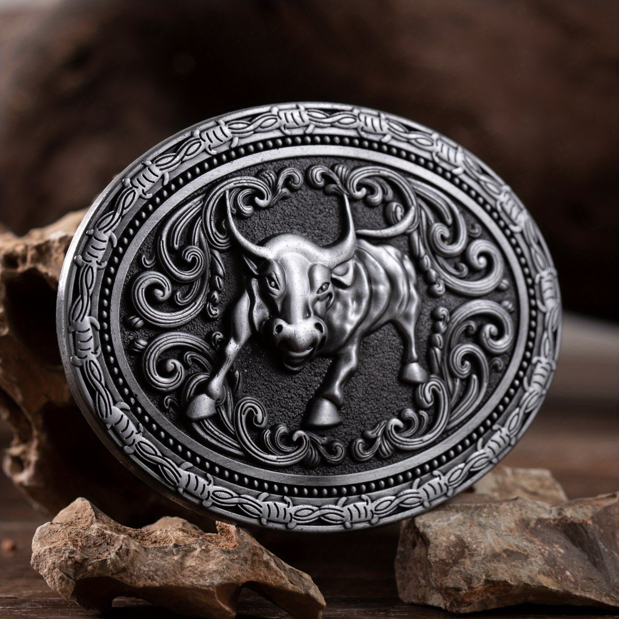 Cowboy Belt Buckle Bull Head Novelty Buckle