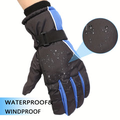 Winter Thickened Warm Gloves Anti Slip Waterproof Cycling Ski Gloves