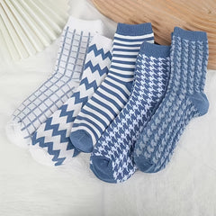 Men's Striped Crew Socks Breathable Comfy Casual Unisex Outdoor Socks
