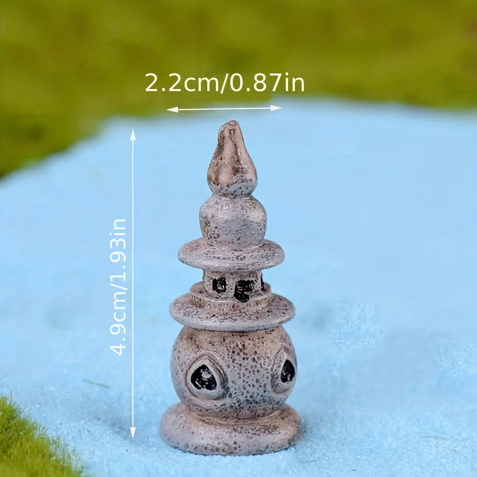 Fairy Garden Bridge Lighthouse Pond Statue DIY Craft Decoration