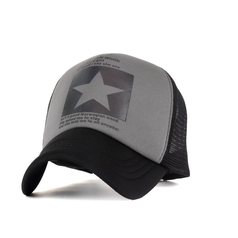 Pentagram Print Men's Casual Baseball Mesh Cap