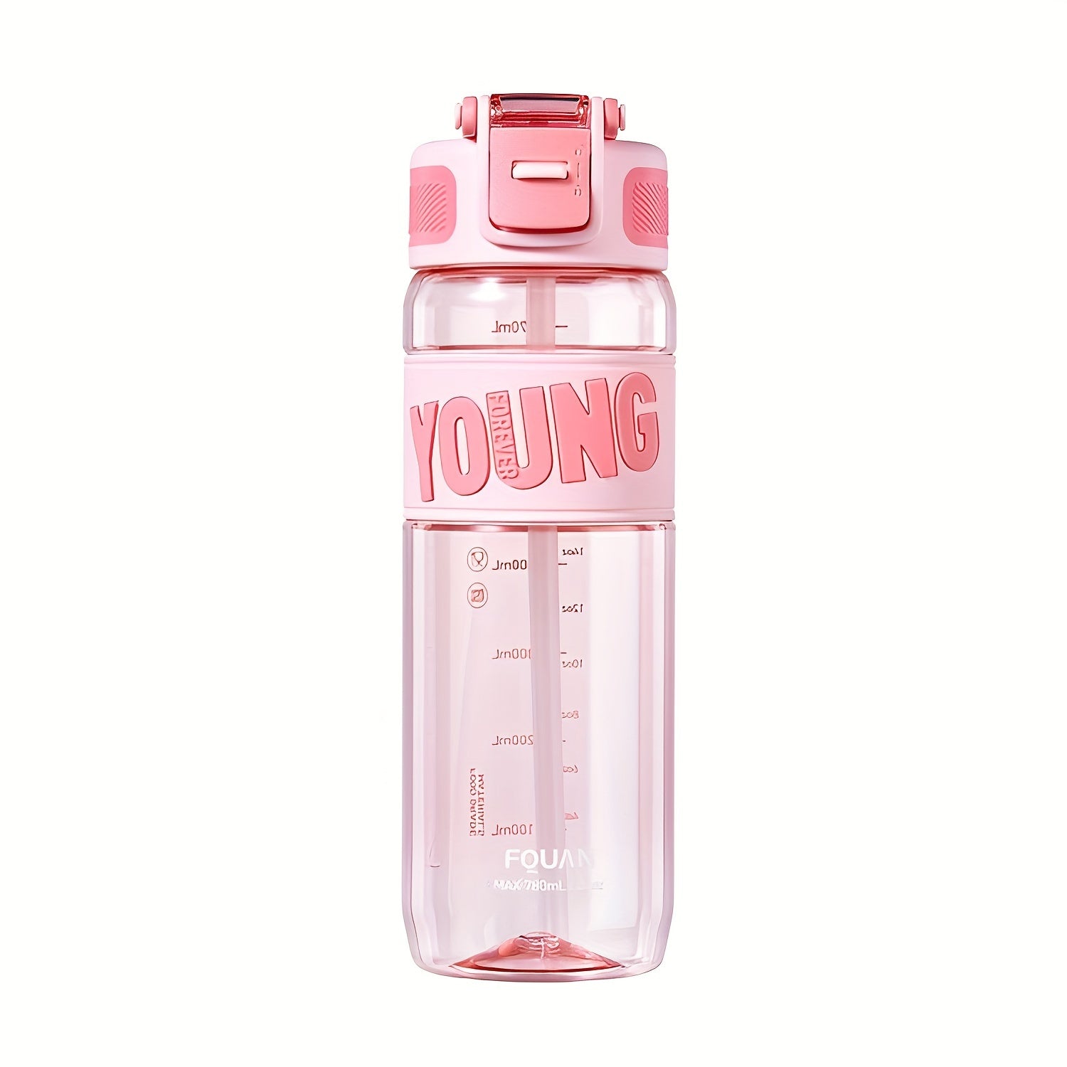 26oz BPA-Free Water Bottle with Straw & Carry Handle for Travel & Gym