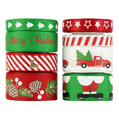Christmas Ribbon Double sided Thread Ribbon Gift Packaging Decoration Ribbon