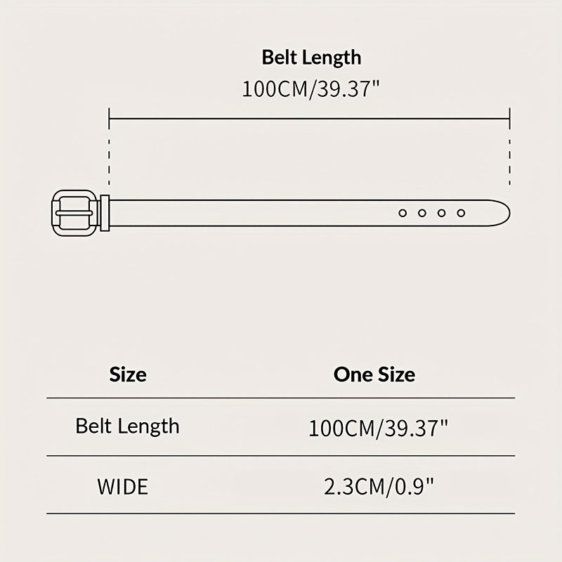Stone Pattern PU Belt Square Pin Buckle Wide Belt for Women