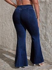 High Rise Flared Leg Jeans