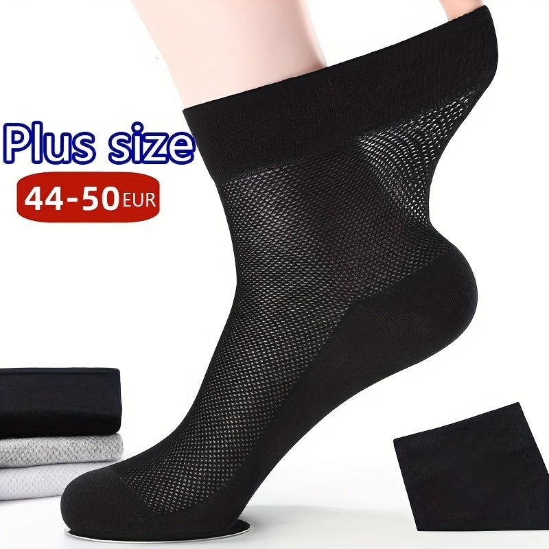 Men's Solid Crew Socks Breathable Comfy Casual Unisex Summer Wearing
