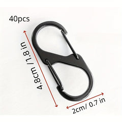 20 40pcs S Carabiner Buckle Mini Snap Hook for Fishing Camping Sports