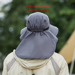 Summer Outdoor Fisherman Hat with Detachable Mesh Mask