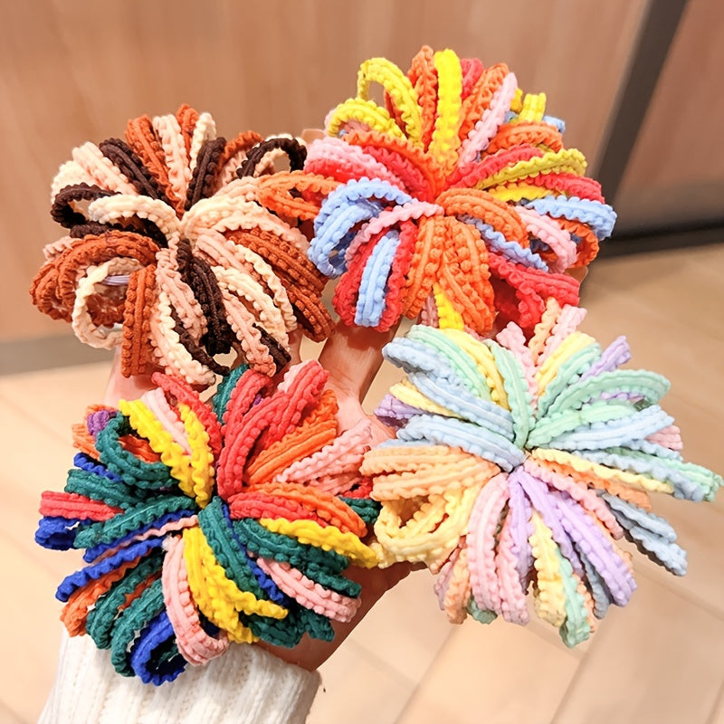 50pcs Children's Head Rope High Elastic Candy Hair Ring