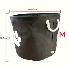 Round Collapsible Dog Storage Collection Bin Organizer