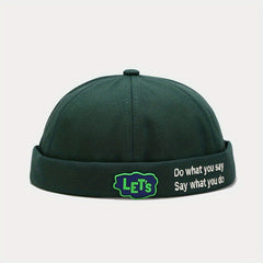 Alphabet Pattern Beanie Hat Hip hop Hat Melon Skin Hat