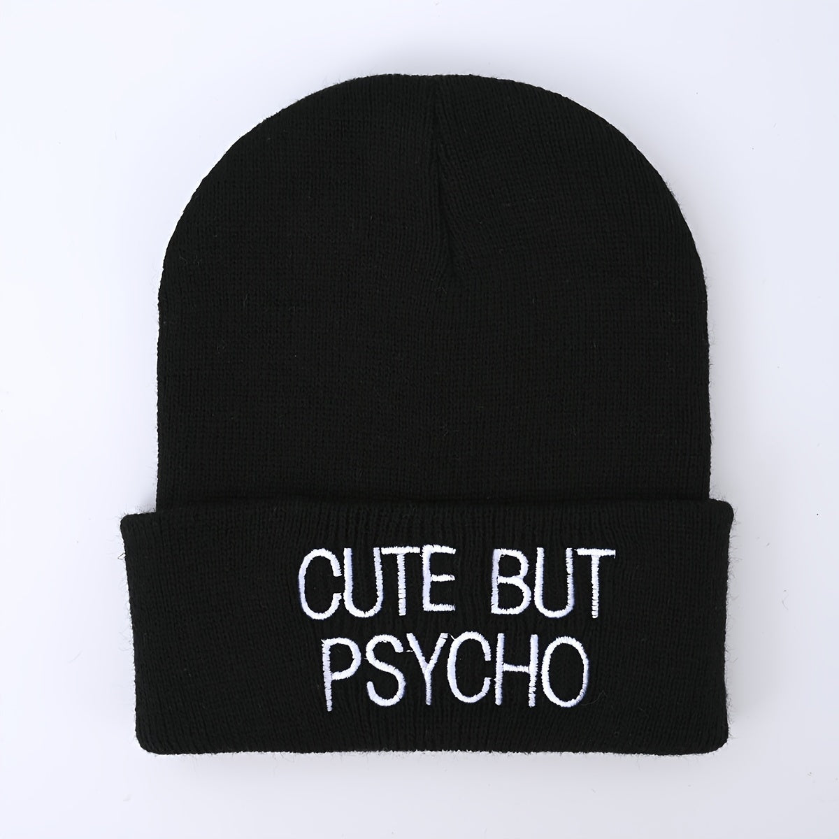 Hip Hop Knitted Hat Embroidered Warm Beanie for Men Women Outdoor Skiing