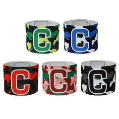 Football Captain Sleeve Armband C-shaped Pattern Elastic for Competition