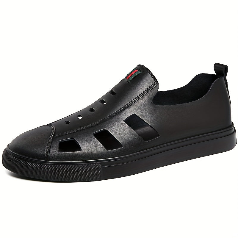 Men's Cut Out Slip On Loafers Summer Casual Walking Shoes