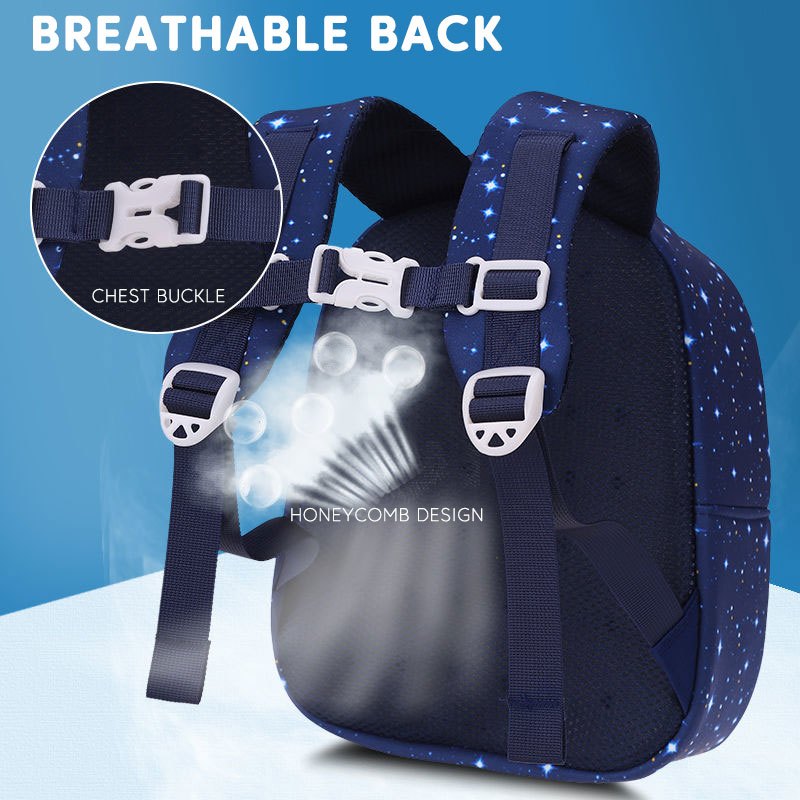 3D Rocket Kids Backpack Anti lost Astronauts School Bags Waterproof Neoprene Bag