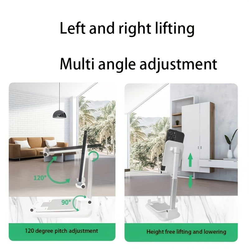 Foldable Mobile Tablet Bracket, Extends to Desktop Lazy Holder Stand