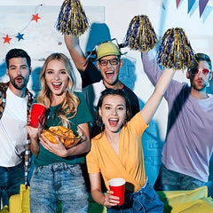 12pcs Cheering Poms Handheld Props Dancing Supplies Lightweight