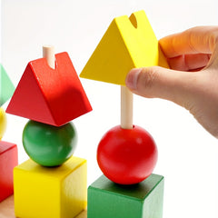 Wooden Shape Puzzles Sorting Puzzle Geometric Stacking Game