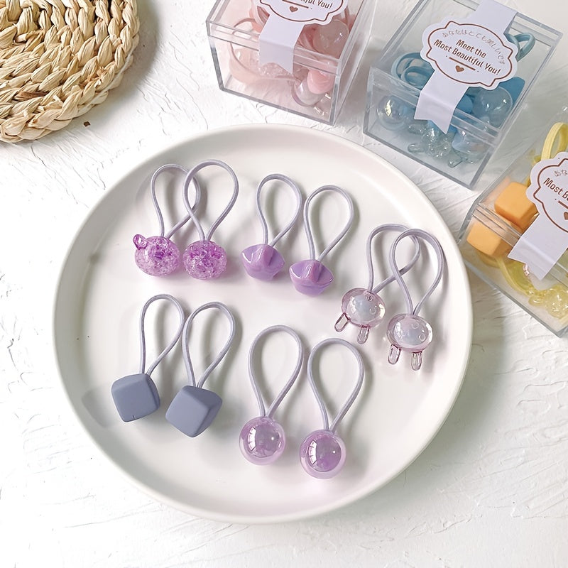 10pcs Stretchy Hair Ties for Kids & Girls