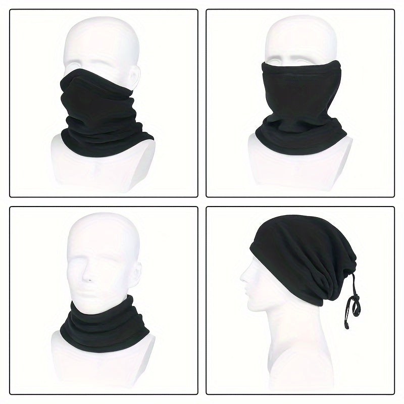 Winter Fleece Cap 3 in 1 Neck Gaiter Windproof Ski Mask