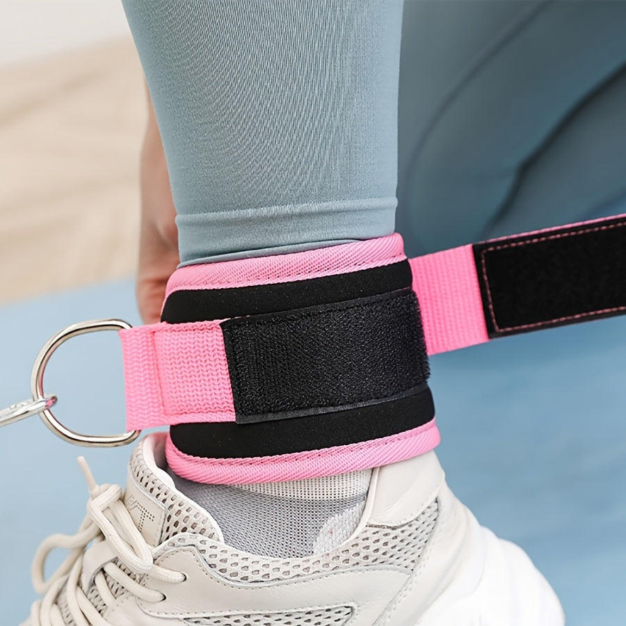 Adjustable D Ring Ankle Strap Leg Band for Gym Workout Glute Training