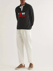 Men's Knit Polo Shirt V Neck Pullover Sweater for Winter