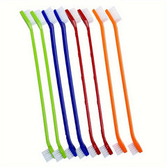 8pcs Double Headed Pet Toothbrush Set Dental Hygiene Soft Bristle Dog Toothbrush