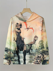 Boys Dinosaur 3D Print Hooded Sweatshirt
