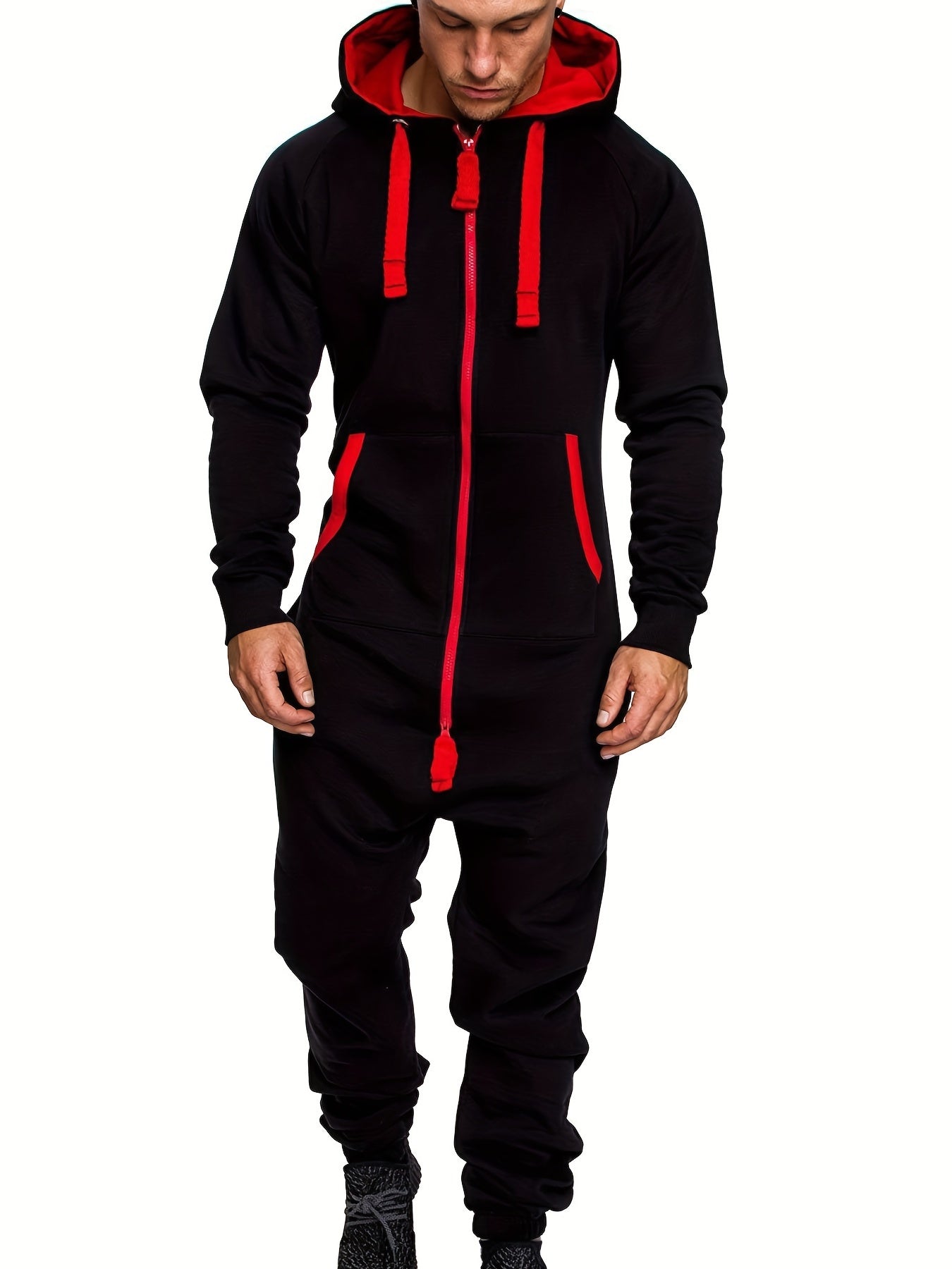 Men's Zipper One Piece Jumpsuit Romper Work Suit