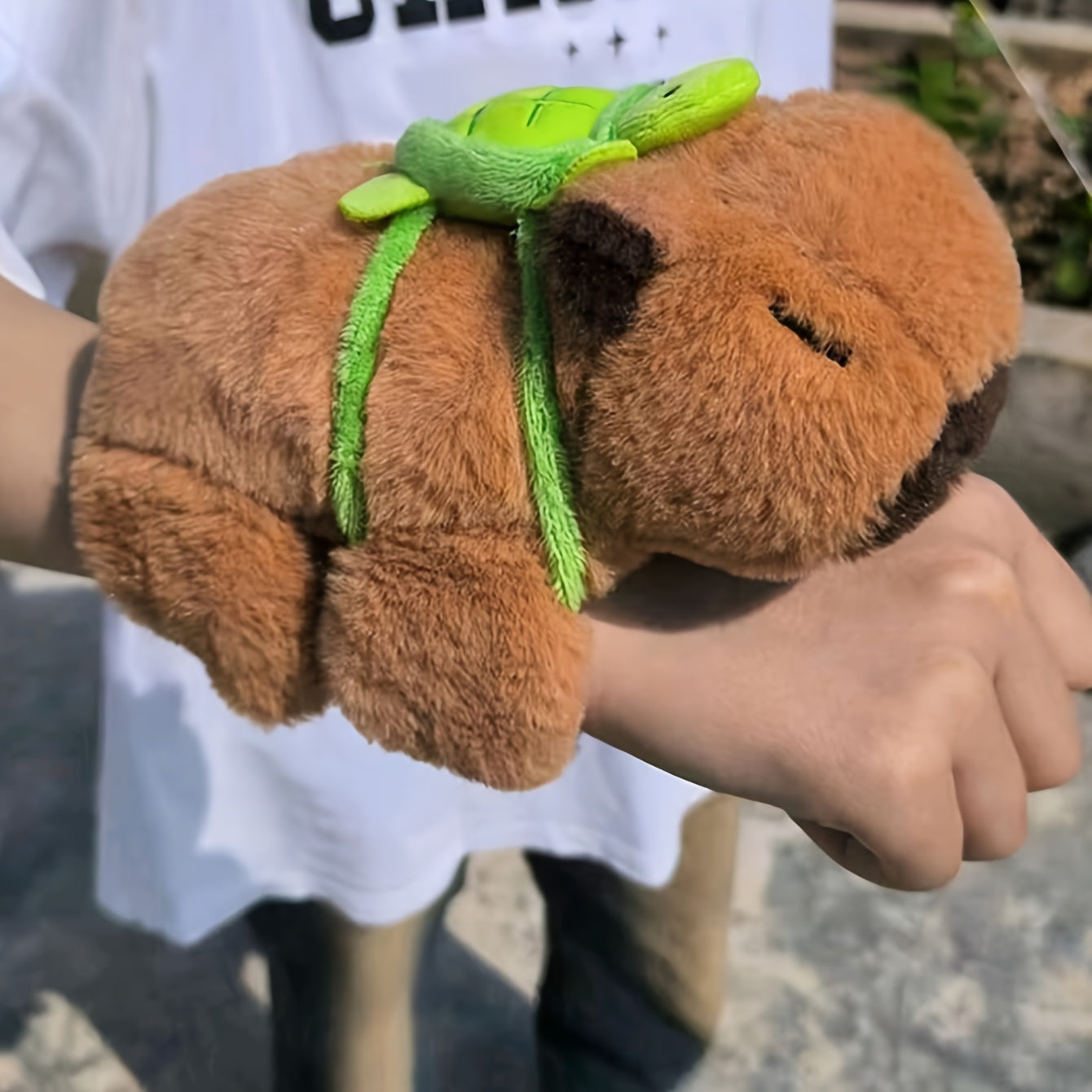 Capybara Plush Doll with Turtle Backpack