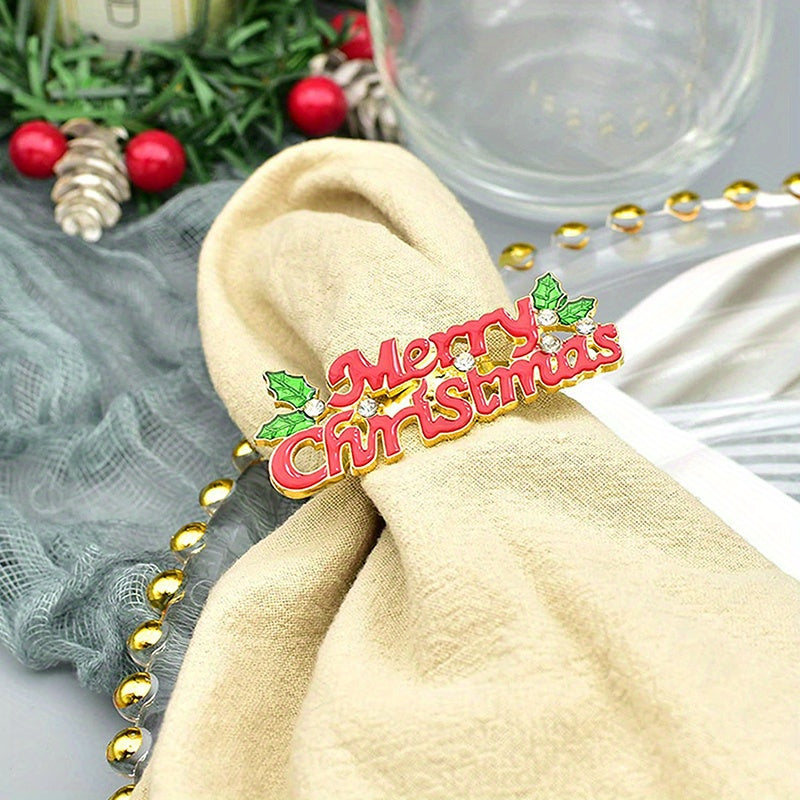 6pcs Stainless Steel Napkin Rings Carved Hollow for Special Occasions
