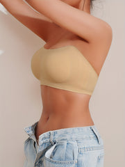 Seamless Strapless Bandeau Bra Comfy Breathable Everyday Women's Lingerie