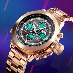 Waterproof Military Sports Watch Stainless Steel