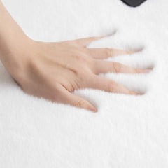 1pc Soft Faux Fur Area Rug 15 7inch Floor Mat for Bedroom Living Room