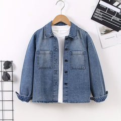 Boys Casual Denim Jacket Button Down