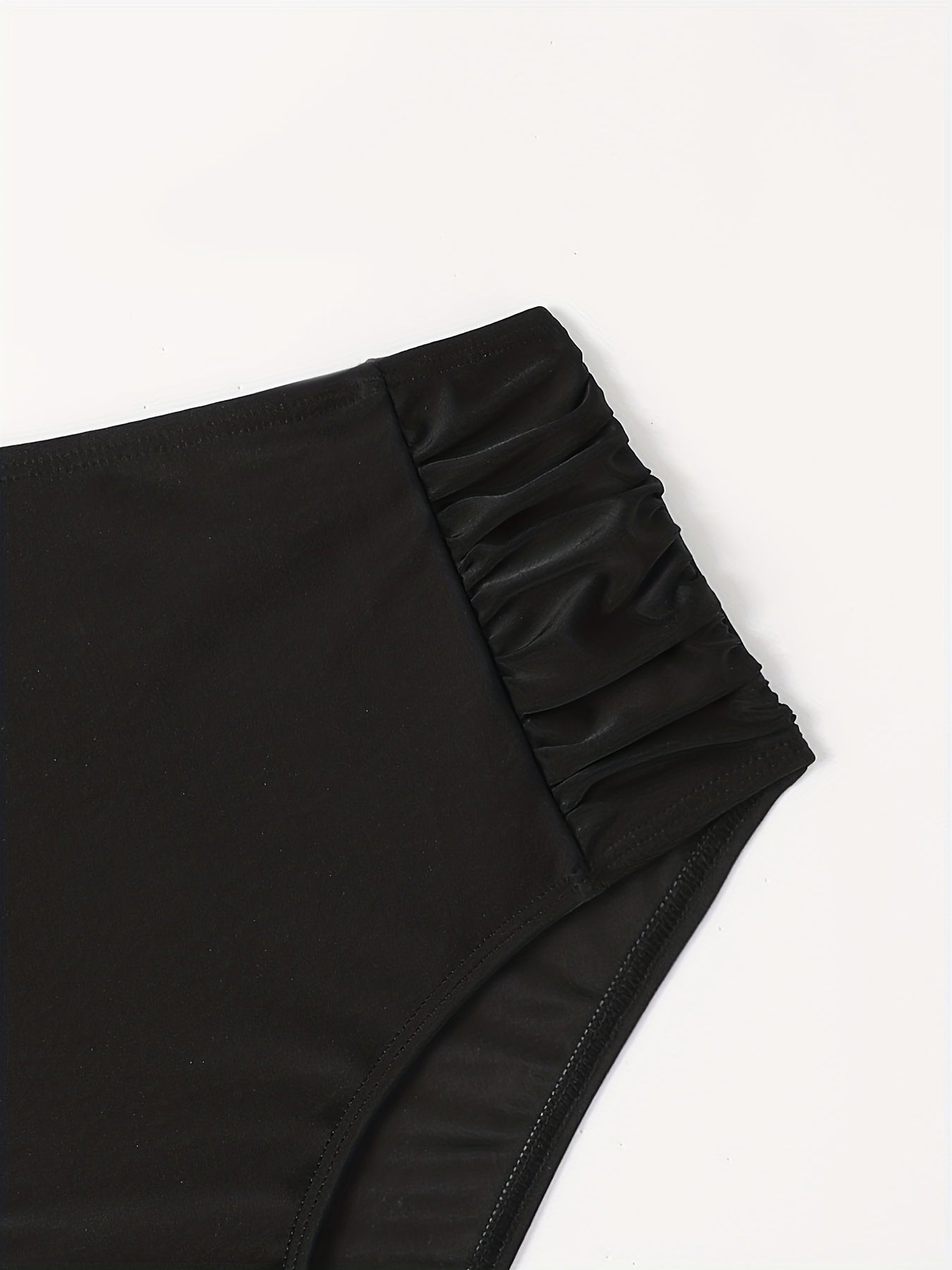 High Waist Bikini Bottom Ruched Beachwear Bottom Women's Swimwear