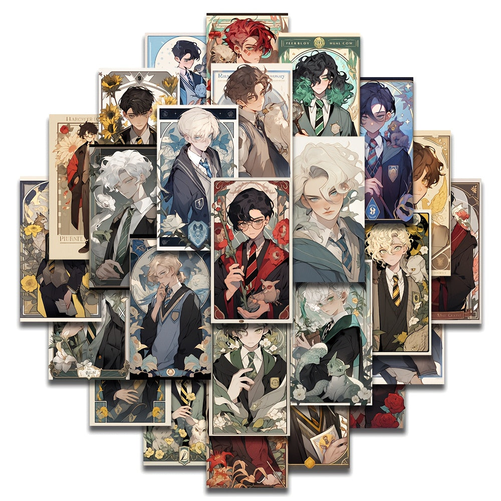 48pcs Anime Cartoon Stickers Pack for Laptop Luggage Bike Notebook Decoration