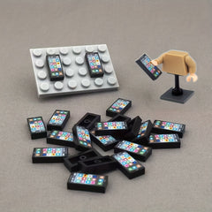 12pcs Modern Printed Phone Assembly Puzzle Toy Spare Parts for Man Figure Tools