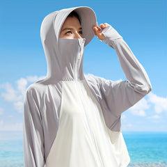 Women's Summer Sun Suit Hoodie Shawl Wrap UV Protection Sports Jacket