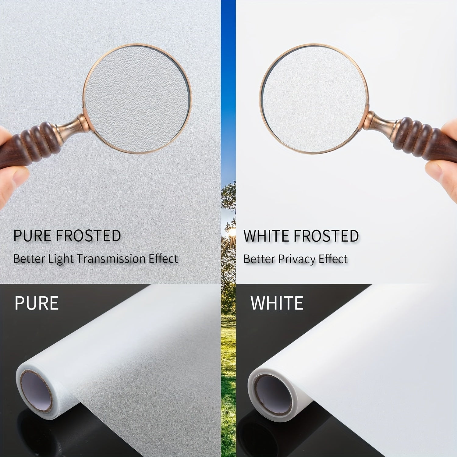 Frosted Glass Window Film Heat Blocking Window Tinting Film