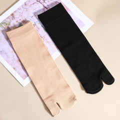 2 Pairs Split Toe Tabi Socks Breathable Non Slip Women's Stockings