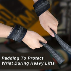 Neoprene Padded Wrist Straps for Weightlifting Bodybuilding Powerlifting
